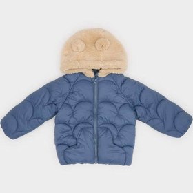 Resim Defacto Kapüşonlu Fermuarlı Kapitoneli Mavi Erkek Bebek Mont E8211a5/be729 Mavi 