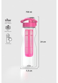 Resim Renga Saga Süzgeçli 730 Ml Tritan Detoks Matara 911006 Fuşya Fuşya 