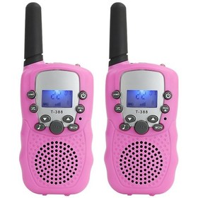 Resim Youmex T-388 Pembe Çocuklar İçin İki'li Kablosuz Walkie Talkie - Akıllı Gelişim Ve Aile Etkileşimi Eğitici Araç Pil Dahil Değil 
