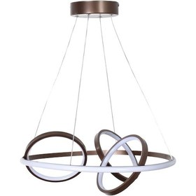 Resim Zeus Modern Tasarım Yatak Odası - Salon - Mutfak Hol Kahverengi Renk Beyaz Ledli Led Avize Kahverengi 