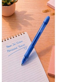 Resim Neon Jel Kalem 1.0mm 1 Adet Pensan Neon Gel Tükenmez Kalem Neon Pilot Kalem Canlı Neon Renk Akıcı Yazım Okul Ofis Mavi 