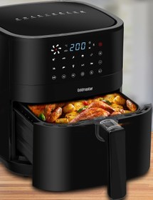 Resim GOLDMASTER Smartfry Dijital Dokunmatik 1900 W 10 Ön Ayarlı 6 Litre Airfryer Yağsız Kızartma Sıcak Hava Fritöz 