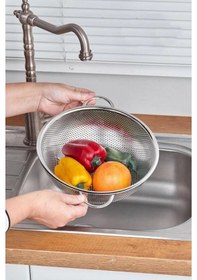 Resim Cooker Yk1428 Çelik Süzgeç 28 Cm Gri 