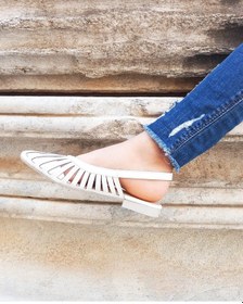 Resim White Line Talaria Beyaz Renk Kalın Topuk Kadın Sandalet 001 