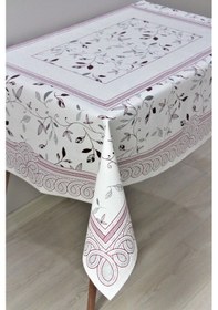 Resim Dora Astarlı Silinebilir Pvc 120x160 Hazır Muşamba Masa Örtüsü - Yapraklı-220-3 001 
