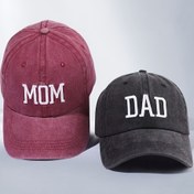 Resim 2 adet Unisex Anne & Baba Nakışlı Beyzbol Şapkaları - Ayarlanabilir Snapback, Hafif & Nefes Alabilir, Dış Mekan Giyiminde Mükemmel, Anneler Günü Hediyesi, Tüm Mevsim Konforu, Rahat Başlık, Dayanıklı Başlık 
