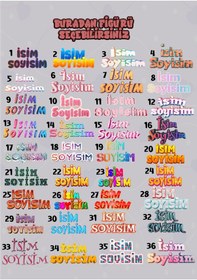 Resim Okul Etiketi Kalem Defter Etiketi İsme Özel Etiket Set16 