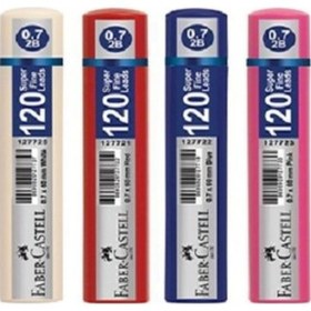 Resim Faber Min Grip Süper Fine 2B 120'li 60 MM 0.7 Kırmızı 12 Tüp 