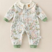 Resim Onesie - Uzun Kollu Tam-Zip Kıyafet, Kolay Fermuar Kapatma, Yumuşak Bej & Turuncu Hayvan Baskısı, Gevşek Fit Jumpsuit, Yeni Doğan Fotoğrafçılıkları, Günlük & Özel Günler - Unisex Giyim, Romper, Bahar Sonbahar Giyim, Eğlenceli Baskı Tasarımı, Orta Esneklikli Kumaş, Dayanıklı Snap Düğmeleri, Açık Hava İçin Mükemmel 