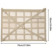 Resim Gateesat Bej Araç Tavan Filesi 80x55cm 3 Cep Çapraz Suv Bagaj Depolama 