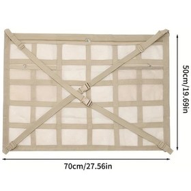 Resim Gateesat Bej Araç Tavan Filesi 80x55cm 3 Cep Çapraz Suv Bagaj Depolama 
