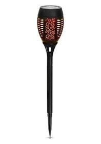 Resim Alev Efektli Solar Bahçe Lambası Dekoratif Led Aydınlatma 51 Cm. Siyah 