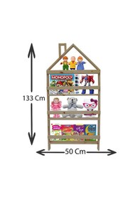 Resim Çocuk Odası Kitaplık Raf Eğitici Montessori Mobilya Duvar Rafı 