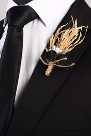 Resim Esgue Yaka Çiçeği Siyah 