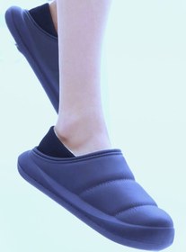 Resim hyggers Unisex Gri Içi Yünlü Panduf Su Geçirmez Rahat Son Moda Ev Ofis Terliği 