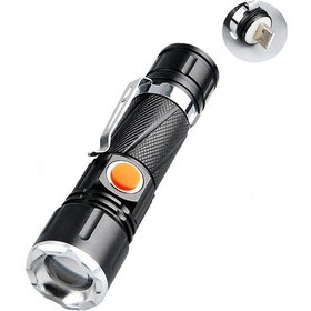 Resim P50 Led Şarjlı Mıknatıslı Usb El Feneri Watton Wt-622 Siyah 