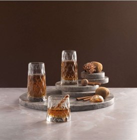 Resim Meşrubat Ve Su Bardak Seti 8 Parça Leafy 