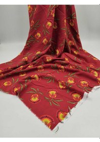 Resim Desenli Viskon Kumaş Çift En 