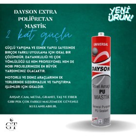 Resim Dayson Extra Poliüretan Mastik 280 ml Oksit Kırmızı 