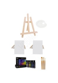 Resim Glance Mini Şövale 6'lı 60 Cc Akrilik Set 