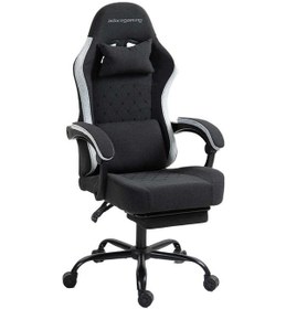 Resim Adore Gaming Throne Oyuncu Koltuğu - Siyah/gri Kumaş 62x117-127x62 Cm 