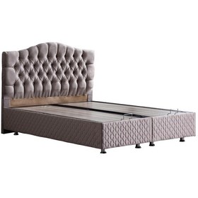 Resim Setaymobilya Baza, Zümrüt Gri Çift Kişilik Baza + Başlık Seti, Setay Mobilya 