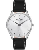 Resim Nacar SAFİR CAM KLASİK SİYAH ERKEK KOL SAATİ NC17-2930296-ASL1 