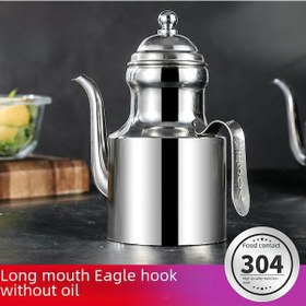 Resim Yaleker 304 Paslanmaz Çelik Yüksek Kapasiteli Yağlık - Geniş Açık Ağızlı, Lezzet Saklama Kapaklı, Çok Amaçlı Mutfak Suluk 500 Ml 