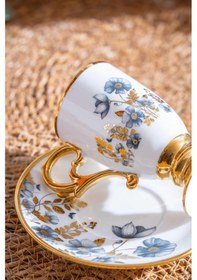 Resim Acar Kaı-07518 Parlin Siyah 6lı Kahve Fincan Takımı 