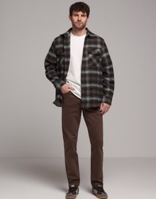 Resim Regular Fit Orta Bel Düz Paça Erkek Kahverengi Pantolon Colin's