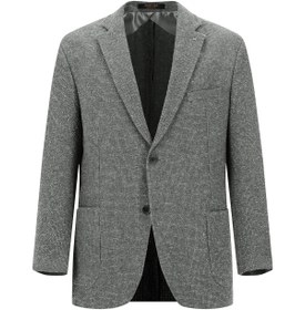 Resim Abdullah Kiğılı 4 Drop Relaxed Fit Rahat Kesim Desenli Gofre Ketenli Ceket 