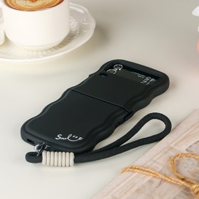 Resim Flip3 5G, Flip4 5G, Flip5 5G ile uyumlu Dalga Şeklinde Hava Yastıklı Anti-Düşme Açık Bej Neşeli Desenli Katlanabilir Telefon Kılıfı 