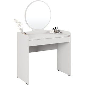 Resim Curve Makyaj Masası - Diamond Beyaz 90x142x47 Cm Beyaz 