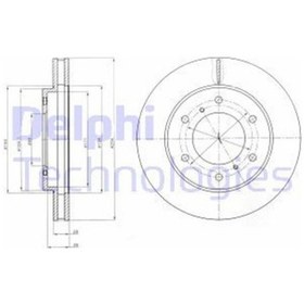 Resim DELPHI BG4257 FREN DİSKİ ÖN L200 05-12 PAJERO SPORT 98- HAVALI 29 
