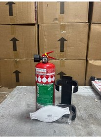 Resim Lithium Plus 2 Kg Yangın Tüpü Plastik Askı Ve 3m Maske Hediye 