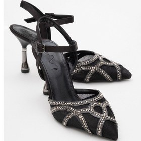 Resim Volby Siyah Saten Taşlı Kadın Abiye Ayakkabı Siyah 