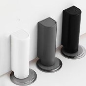 Resim 2 adet Ultra Dar Manyetik Kapı Durdurucu ve Tampon Ped Seti - Sessiz Anti-Çarpışma, Rüzgar Geçirmez, Ayarlanabilir Yükseklik, Matkap Gerektirmez, Yatak Odaları, Banyolar, Ofisler için İdeal, Ev Kapı Durdurucuları 