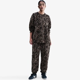 Resim Nike Sportswear Phoenix Fleece Oversize Kadın Kahverengi Eşofman Üstü 
