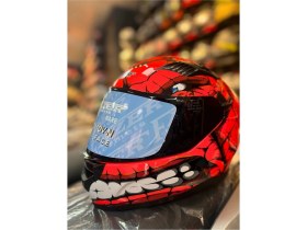 Resim RSV Fazer Siyah Vizör Fantastic Red Shinny Full Face Güneş Vizörlü Motosiklet Kaskı 