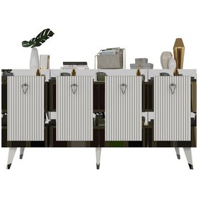 Resim LAZER DESENLİ BARE KONSOL BEYAZ-GÜMÜŞ 