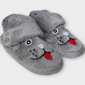 Resim Liger Çocuk Cırtlı Kaydırmaz Taban Anaokulu Kreş Ev Ayakkabısı Panduf GRİ 