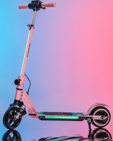 Resim MODAONN MİNİ BONİTO Çocuk Katlanabilir, LED Işıklı, Amortisörlü Elektrikli Scooter – Ayarlanabilir Direksiyo 