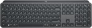 Resim Logitech MX Keys Kablosuz Aydınlatmalı Klavye, Profesyonel Konforlu Dayanıklı Tasarım, Easy-Switch Özelliği, 5 Ay Pil Ömrü, Türkçe Q Klavye, Siyah 