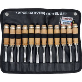 Resim Topshop Th14240 Ahşap Oyma Iskarpela Seti 12 Parça 