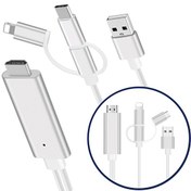 Resim McStorey Micro USB to Type-C Lightning Gümüş HDMI Çevirici McStorey