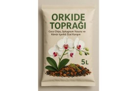 Resim Bade Shop Orkide Toprağı 5 Litre - Coco Chips, Sphagnum Yosunu ve Kömür Karışımlı Özel Substrat 