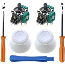 Resim Beyaz-jcd Xbox One Serisi Sx Denetleyici 3d Analog Sensör Modülü Rocker Joystick W Thumbstick Kapağı T8 T6 Tornavi 