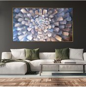 Resim Soyut Kabartma El Yapımı Yağlı Boya Tablo 100x65cm 