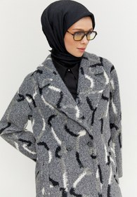 Resim Setrms Desenli Oversize Kruvaze Kaban 
