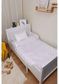 Resim Organik Park Yatak Nevresim Takımı 80x120 - Kalp Yağmuru 